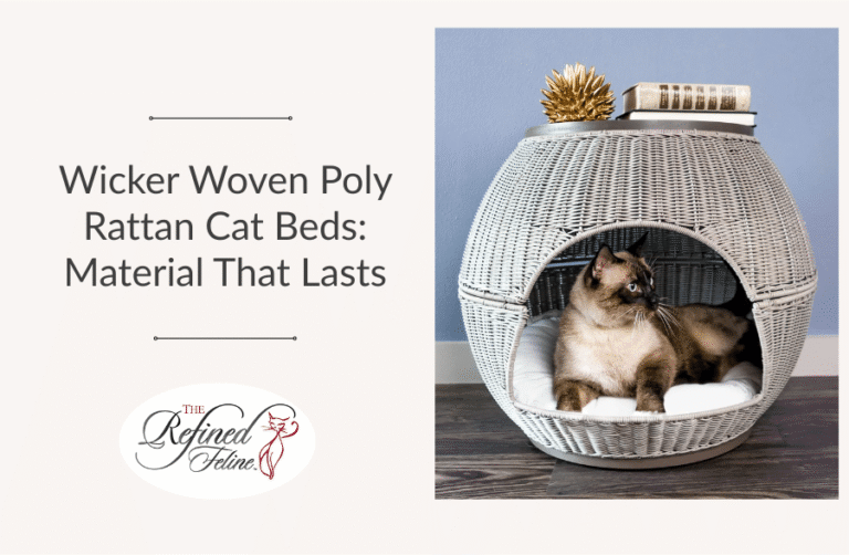 Wicker Woven Poly Rattan Cat Beds
