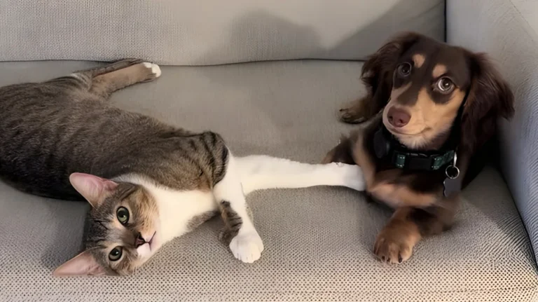 Cat Grooming Mini Dachshund Sibling Will Give You All The Feels Ok Magazine